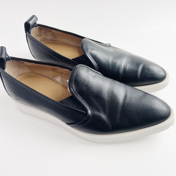 Everlane Black Leather Street Shoe Loafer pointy-toe Slip-on 8.5 - Picture 2 of 8